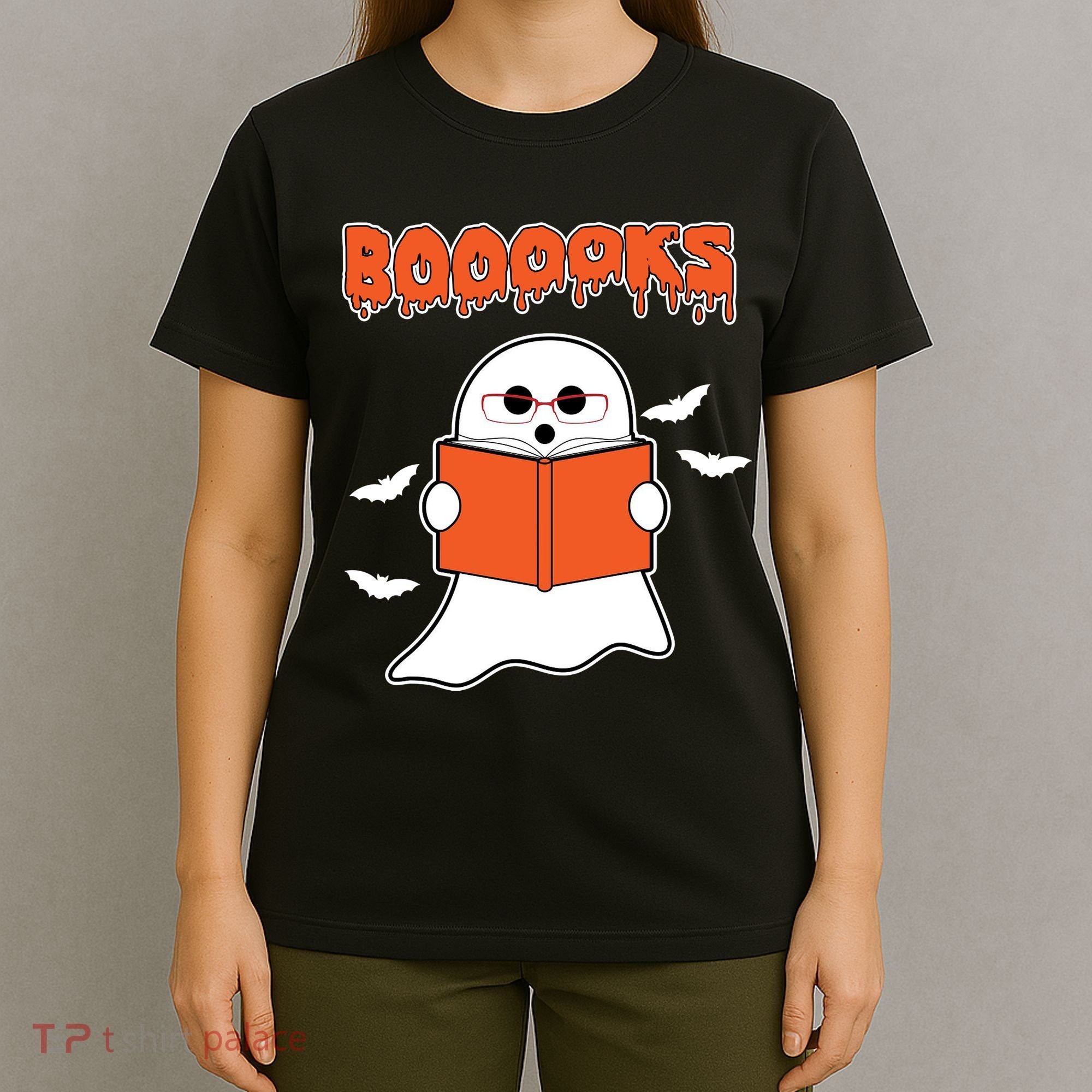 Booooks Book Lover Halloween Ghost Boo T-Shirt