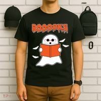 Booooks Book Lover Halloween Ghost Boo T-Shirt thumb 6