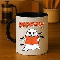 Booooks Book Lover Halloween Ghost Boo Coffee Mug thumb 4
