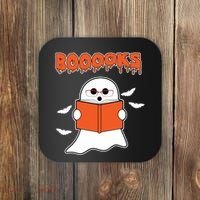 Booooks Book Lover Halloween Ghost Boo Coaster thumb 0