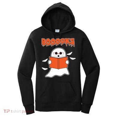 Booooks Book Lover Halloween Ghost Boo Women's Hoodie