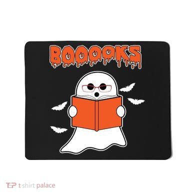Booooks Book Lover Halloween Ghost Boo Mousepad