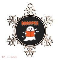 Booooks Book Lover Halloween Ghost Boo Ornament thumb 0