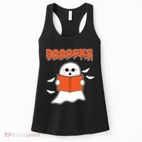 Booooks Book Lover Halloween Ghost Boo Women's Tank Top thumb 0