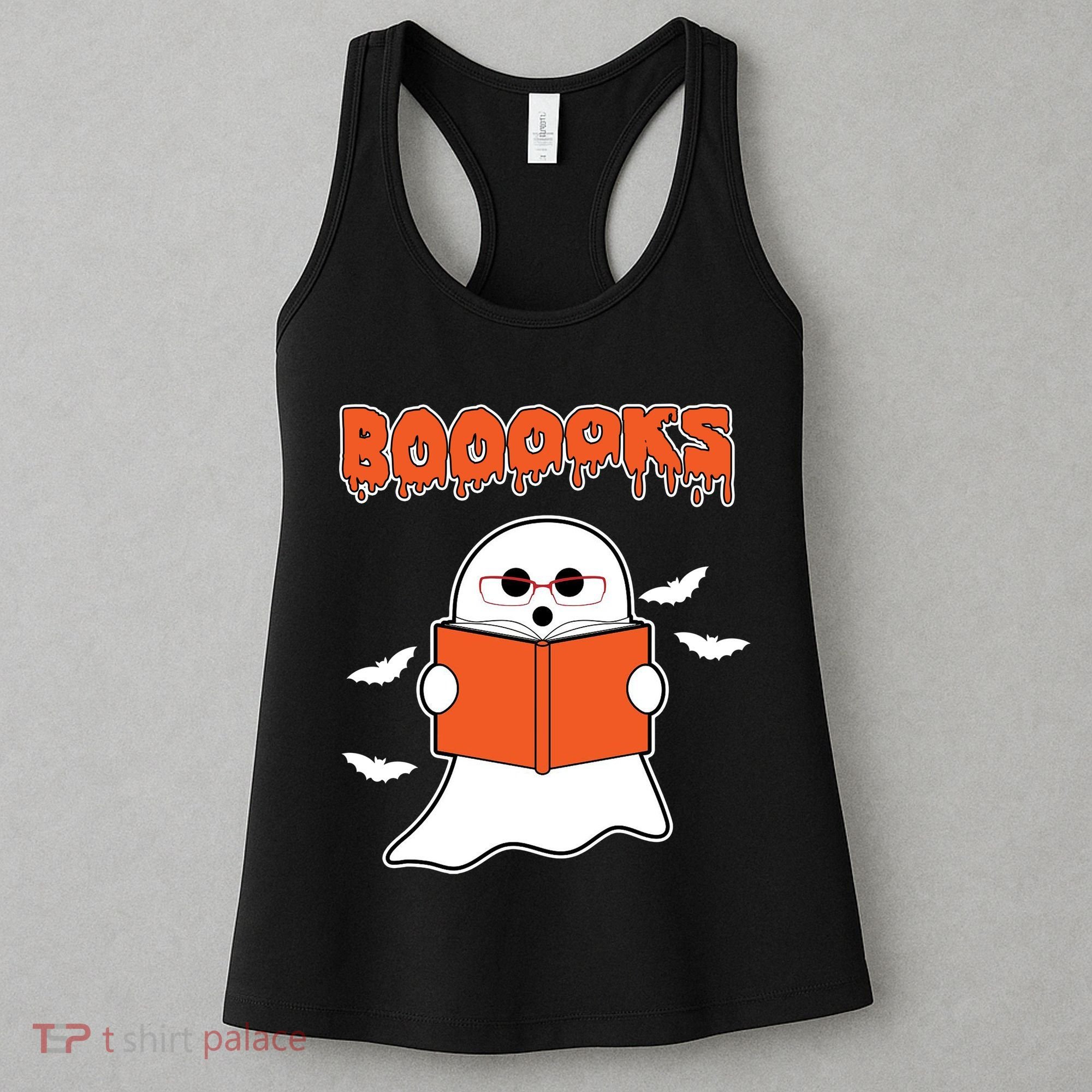 Booooks Book Lover Halloween Ghost Boo Women's Tank Top