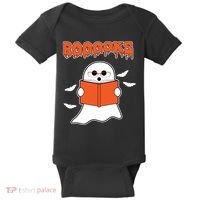 Booooks Book Lover Halloween Ghost Boo Baby Bodysuit thumb 0