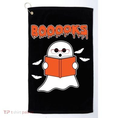 Booooks Book Lover Halloween Ghost Boo Golf Towel