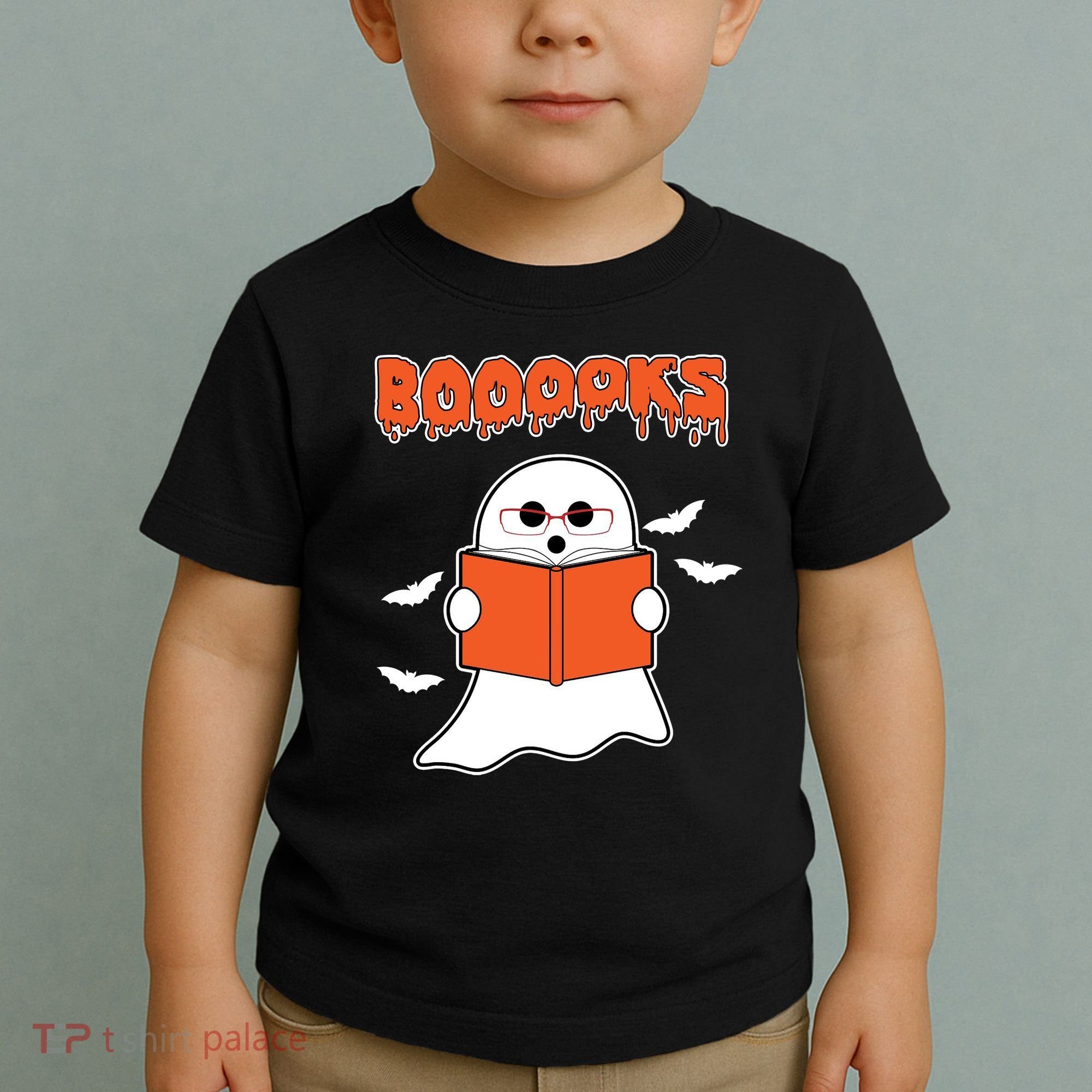 Booooks Book Lover Halloween Ghost Boo Toddler T-Shirt