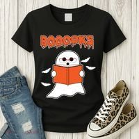 Booooks Book Lover Halloween Ghost Boo Women's T-Shirt thumb 3
