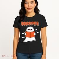 Booooks Book Lover Halloween Ghost Boo Women's T-Shirt thumb 4