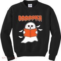 Booooks Book Lover Halloween Ghost Boo Kids Sweatshirt thumb 0