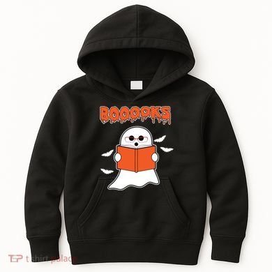 Booooks Book Lover Halloween Ghost Boo Kids Hoodie