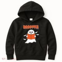 Booooks Book Lover Halloween Ghost Boo Kids Hoodie thumb 0