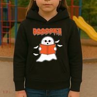 Booooks Book Lover Halloween Ghost Boo Kids Hoodie thumb 3