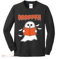 Booooks Book Lover Halloween Ghost Boo Kids Long Sleeve Shirt thumb 0