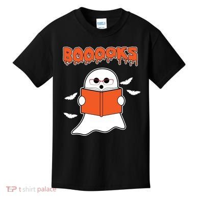 Booooks Book Lover Halloween Ghost Boo Kids T-Shirt