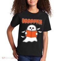 Booooks Book Lover Halloween Ghost Boo Kids T-Shirt thumb 2