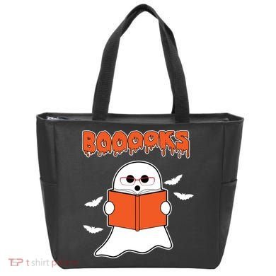 Booooks Book Lover Halloween Ghost Boo Tote Bag