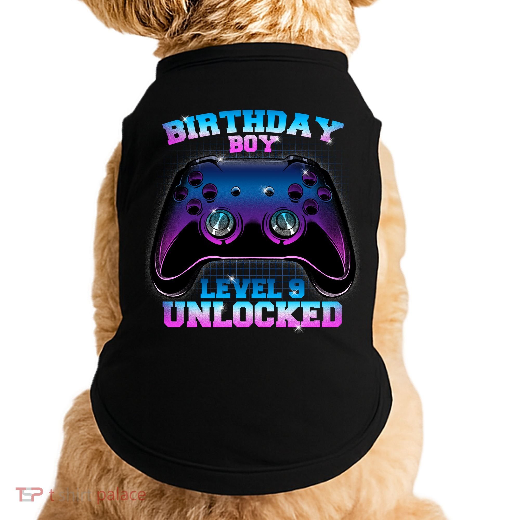 Birthday Boy Level 9 Unlocked Birthday Gift Doggie Tank
