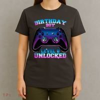 Birthday Boy Level 9 Unlocked Birthday Gift T-Shirt thumb 4