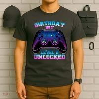 Birthday Boy Level 9 Unlocked Birthday Gift T-Shirt thumb 6