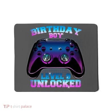 Birthday Boy Level 9 Unlocked Birthday Gift Mousepad