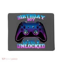 Birthday Boy Level 9 Unlocked Birthday Gift Mousepad thumb 0