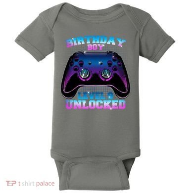 Birthday Boy Level 9 Unlocked Birthday Gift Baby Bodysuit
