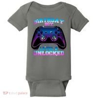 Birthday Boy Level 9 Unlocked Birthday Gift Baby Bodysuit thumb 0