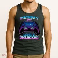 Birthday Boy Level 9 Unlocked Birthday Gift Tank Top thumb 3