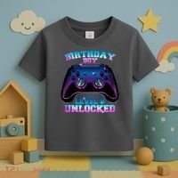 Birthday Boy Level 9 Unlocked Birthday Gift Toddler T-Shirt thumb 3
