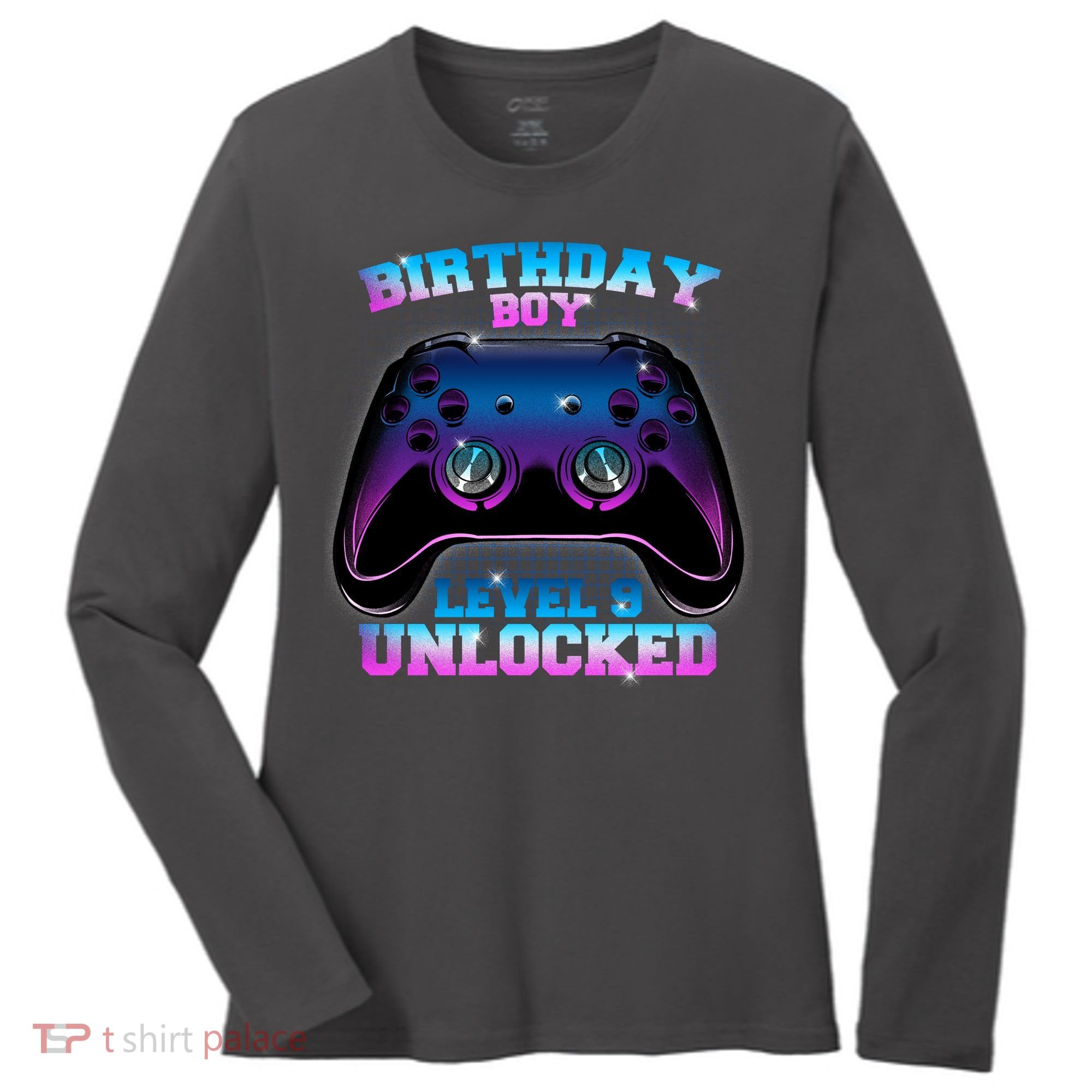 Birthday Boy Level 9 Unlocked Birthday Gift Women's Long Sleeve Shirt