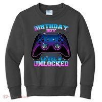 Birthday Boy Level 9 Unlocked Birthday Gift Kids Sweatshirt thumb 0