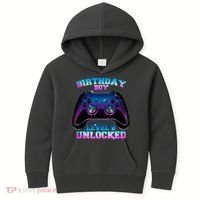 Birthday Boy Level 9 Unlocked Birthday Gift Kids Hoodie thumb 0
