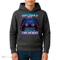 Birthday Boy Level 9 Unlocked Birthday Gift Kids Hoodie thumb 4