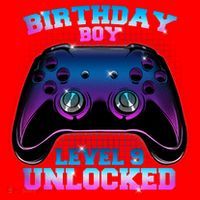 Birthday Boy Level 9 Unlocked Birthday Gift Santa Hat thumb 1
