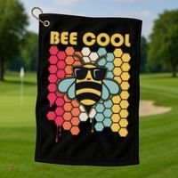 Boy Bee Lover Bumble Bumblebee Bee Cool Golf Towel thumb 1