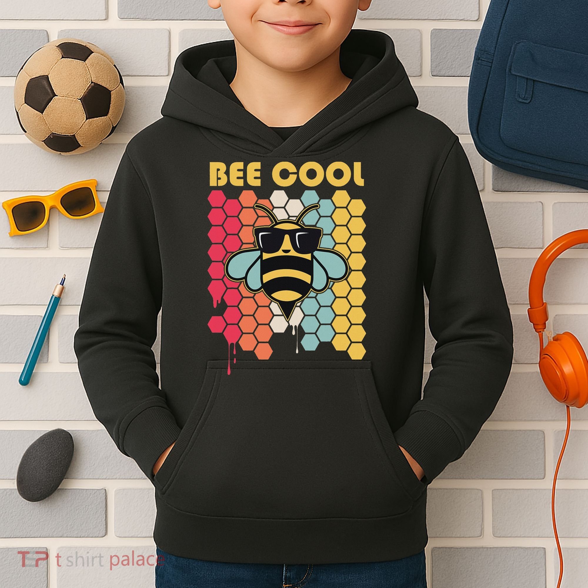 Boy Bee Lover Bumble Bumblebee Bee Cool Kids Hoodie