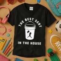 Bucket Baseball Lovers The Best Seat In The House Kids T-Shirt thumb 3