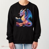 Bookworm Book Lover Women Dragon Reading Women's Sweatshirt thumb 0