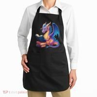 Bookworm Book Lover Women Dragon Reading Apron thumb 2