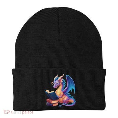 Bookworm Book Lover Women Dragon Reading Beanie