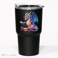 Bookworm Book Lover Women Dragon Reading Tumbler thumb 0