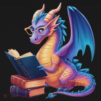 Bookworm Book Lover Women Dragon Reading Mousepad thumb 1