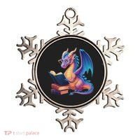 Bookworm Book Lover Women Dragon Reading Ornament thumb 0
