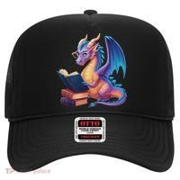 Bookworm Book Lover Women Dragon Reading Hat thumb 0