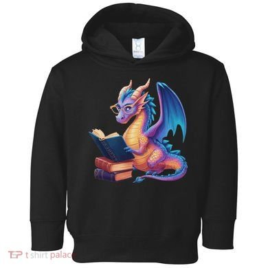 Bookworm Book Lover Women Dragon Reading Toddler Hoodie