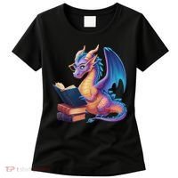 Bookworm Book Lover Women Dragon Reading Women's T-Shirt thumb 0