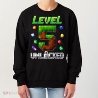 Birthday Boy Level 5 Unlocked 5th Birthday Game Pixel Women's Sweatshirt thumb 0