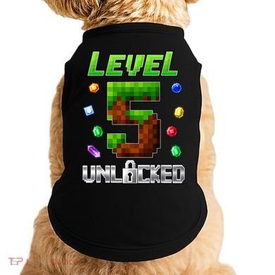 Birthday Boy Level 5 Unlocked 5th Birthday Game Pixel Doggie Tank